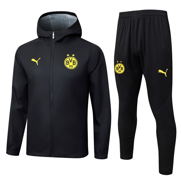 Rompevientos Con Capucha Dortmund Negro 2025-2026 5